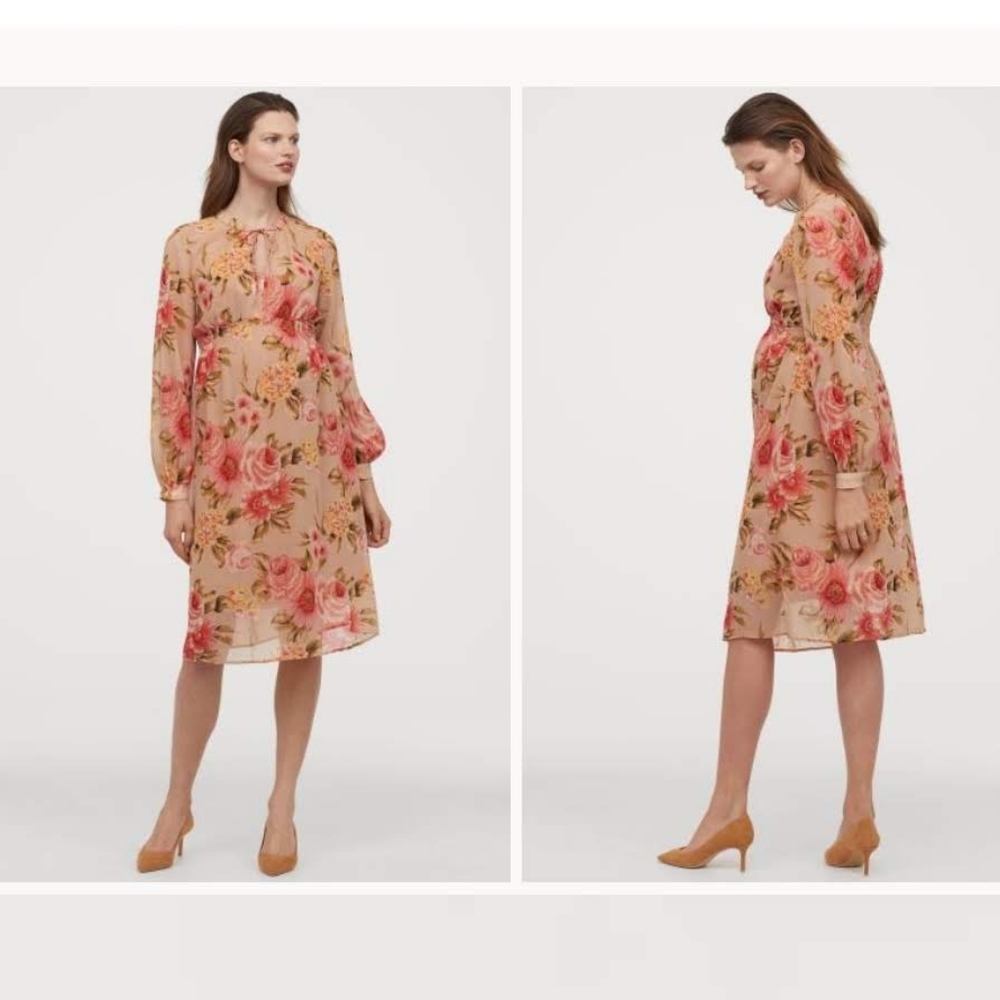 H&M MAMA Chiffon Maternity Dress